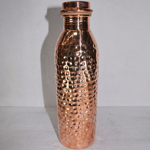 Hammered <b>Copper</b> Water <b>Bottle</b> Textured Pure <b>Copper</b> <b>Drinking</b> <b>Bottle</b> Leakproof Wellness <b>Bottle</b> Eco Friendly Travel <b>Bottle</b> - Product Image 1