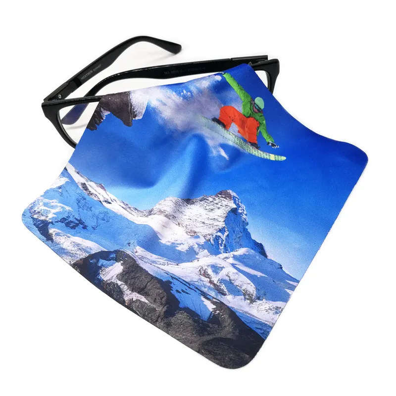 Antifog Hochwertige Sublimation bedruckte Mikro faser Brillen Reinigungs tuch Linse Reinigungs tuch