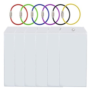 In-stock 19*10CM Vertical Transparent sealed Waterproof PVC Luggage Tag <b>ID</b> Card <b>Holder</b> Work Badge - Product Image 5