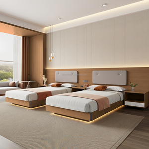 Hot Selling Motel Bed Frame Hotel Furniture Bedroom Sets Stylish Design 3 Star Hotel Furniture Applicable to Apartment Rentals - Product Image 3