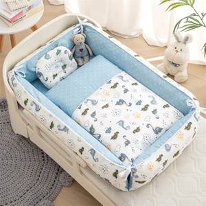 Lettino per neonati quadrato personalizzabile a doppia faccia, regolabile, portatile, anti-pressione, con sponda alta, per allattamento, per uso transfrontaliero - Product Image 3