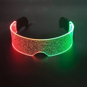 Lunettes LED RGB sans cadre colorées avec mode automatique pour les événements festifs - Lunettes LED de style <span class=keywords><strong>cyborg</strong></span> - Product Image 1