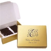 Emballage alimentaire jetable personnalisé pour tiramisu, boîte en papier rose pour pâtisserie, emballage de gâteau de mariage, boîte d'emballage pour brownie avec fenêtre