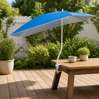 Parasol à pince avec col de cygne, design moderne, pour chaise de plage, table, poussette, jardin, hôtel, protection UV extérieure