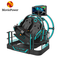 Simulador giratorio 9D VR 360, máquina Arcade para interiores, equipo de juego de realidad Virtual, simulación de tiro de vuelo, simulador 360 VR