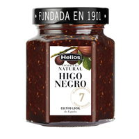 Helios Zwarte Vijgen Natuurlijke Jam 330G Glutenvrij Fruitgebaseerd 57% Fruitgehalte Rietensuiker Gemaakt van Lokale Spaanse Vijgen Gekoeld