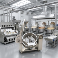 Mélangeur-cuiseur inclinable 100L-800L avec agitateur détachable pour la production d'amidon de manioc