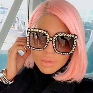 Lunettes de soleil surdimensionnées carrées UV400 pour hommes et femmes, style vintage, avec logo personnalisé, collection 2025 – Nouveauté très prisée - Product Image 2