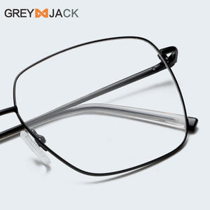 Montures de lunettes carrées en métal Greyjack Me2003, monture complète antidérapante unisexe pour les ordonnances - Product Image 4