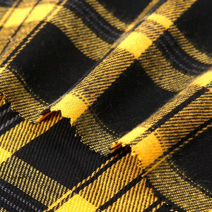 Tela de Algodón Grueso Tejido a Cuadros, Tela de Franela <span class=keywords><strong>CVC</strong></span> Cepillada, Tela de Poliéster Metálico a Cuadros, Textiles para Ropa, Venta al Por Mayor - Product Image 2