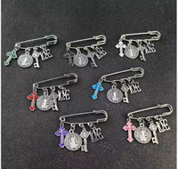 Pendentif porte-clés Saint Benoît en métal personnalisé, tendance mode, pour Jésus, style catholique San Benito