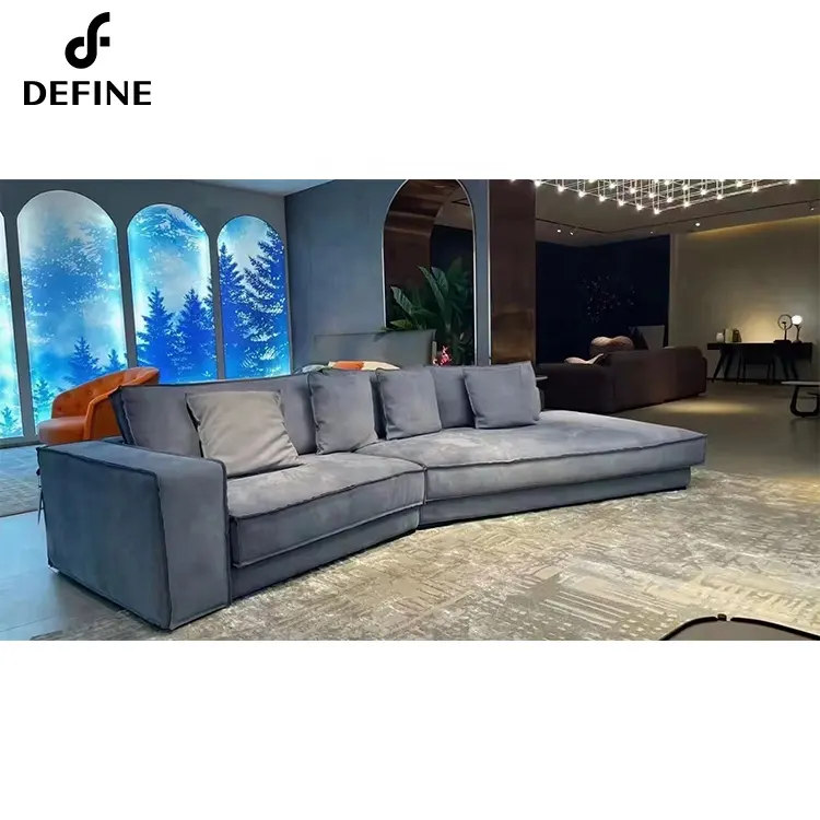 Berühmte große Marke 7-Sitzer Wohnzimmer moderne L-förmige Sofa für Wohnung