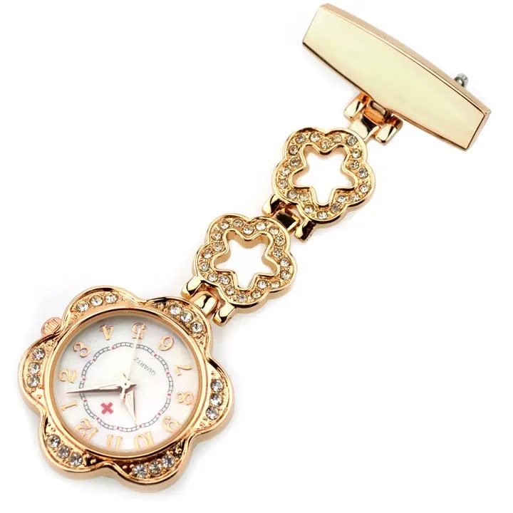 Mode horloge rose goud verpleegster horloge met diamond lady horloge verpleegkundige