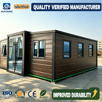 Maison conteneur extensible en acier galvanisé, unité modulaire isolée et ignifuge, adaptée aux dortoirs et aux bureaux