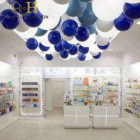 Vitrine de magasin créative pour la vente au détail de produits de santé, décoration de magasin, vitrine en verre trempé, armoire à médicaments pour pharmacie