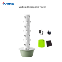 Tour de culture modulaire hydroaéroponique pyramidal compatible IoT pour usage domestique et agricole, état d'occasion avec pompe comme composant central