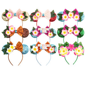 2025 नई गर्मियों की फैशन हैवीयन शैली प्लूरिया लड़कियों के बाल सहायक उपकरण गैसीसिन महिलाओं के लिए धनुष माउस कान हेडबैंड - Product Image 6