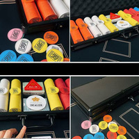 Élégant nouveau personnalisable 300/500/1000 Texas Poker coque en alliage d'aluminium étui de rangement élégant et antichoc en aluminium