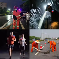 Luz de Hombro LED Roja y Azul Portátil con Clip Dentado, Luz de Advertencia Estroboscópica de Alta Visibilidad para Tráfico y Seguridad