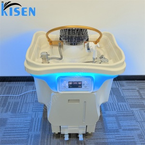 ชุดอ่างสระผมแบบพกพา Kisen Fashion Design 2026 รุ่น Top 2 Tanks System ฐานสูง 80 ซม. สำหรับเตียงนวดสปา - Product Image 3