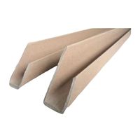 Protecteur d'angle en carton en forme de U, protection de bord pour emballage, 100 % recyclable, imperméable, blanc/marron pour