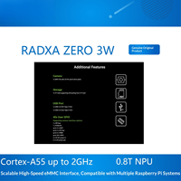 Carte de développement mini RADXA ZERO 3W Quad-Core avec puce RK3566 prenant en charge Android/Linux/Ubuntu
