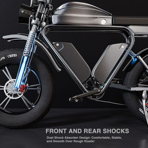 Drievoudige Batterij 2000W Dual Motor E <span class=keywords><strong>Bike</strong></span> 70ah 48V Lifepo4 Hydraulische Rem Volledige Vering 20 Inch Dikke Band 280Km Lange Afstand - Product Image 3
