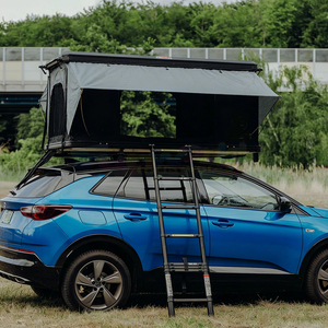 Tente de toit auto-élevante en tissu Oxford avec cadre en aluminium pour 4 personnes, tente de toit pour voitures SUV, tente de toit imperméable quatre saisons - Product Image 4