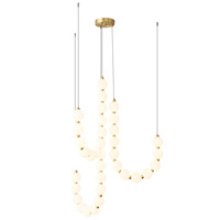Collar de perlas, candelabro de luz de techo led, bar, cafetería, restaurante, modelo de habitación, escalera dúplex, candelabro largo