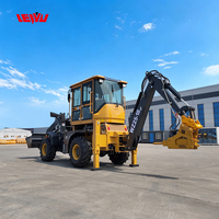 Shandong Leiyu Mini-pelleuse chargeuse 4x4 économique, petite pelleuse chargeuse excavatrice de Chine