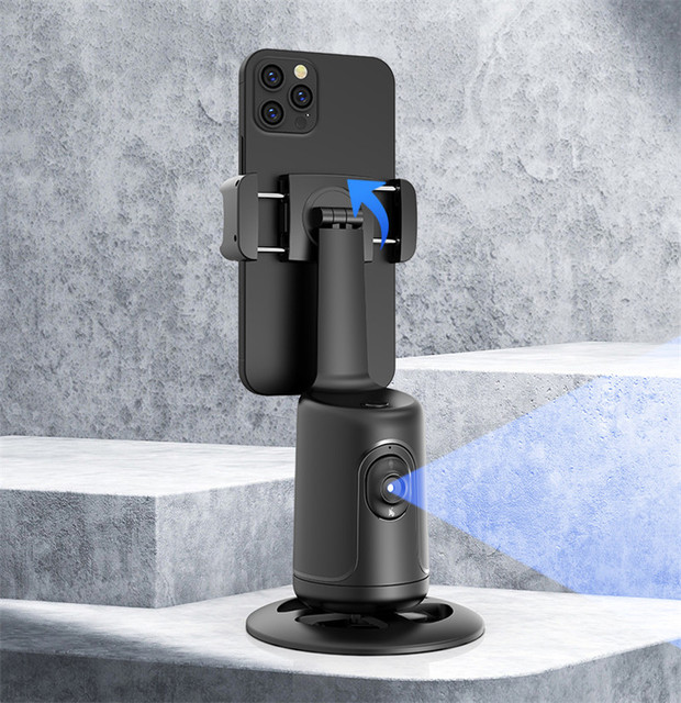 360 Rotation Auto Face Gimbal Stabilizer Tracking Tripod Mount Mini Smart Shooting Holder for Phone Camera Vlog Tiktok P01