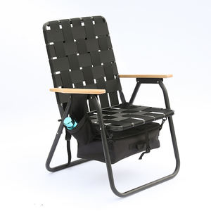 Silla de Pesca Plegable Personalizada con Logotipo y Color, Silla de Playa para Camping con Bolsa Refrigerante - Product Image 1