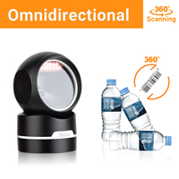 Escáner de Código de Barras de Escritorio Tera Eye-Safe Light, 2D QR 1D Omnidireccional, USB, Manos Libres, Cableado, Modelo 9500, Inventario