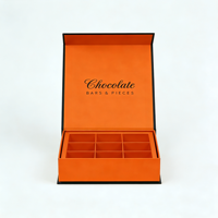 Boîte d'emballage de chocolat pliable de luxe de qualité supérieure avec logo personnalisé, or, qualité alimentaire
