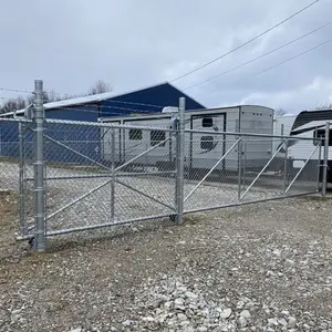 Zwart Gaas Draad Cycloon Hek Rolt Weg Vangrail Stadion Hek Panelen Boerderij Palissade Tuin Ketting Link Hekken