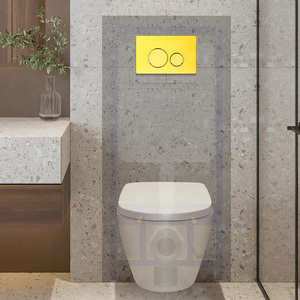 DOLOGI WC Sospeso <span class=keywords><strong>di</strong></span> Alta Qualità dal Design Moderno con Cassetta <span class=keywords><strong>di</strong></span> Scarico Nascosta, Doppio Scarico, Monoblocco, Raccordo a P e S, Garanzia <span class=keywords><strong>di</strong></span> 5 Anni - Product Image 2