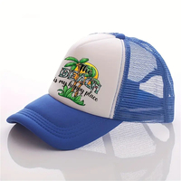 Logotipo personalizado de alta calidad Unisex Hip Hop camionero sombreros Puff ala curva Coco árbol playa pesca diseño poliéster lona espuma
