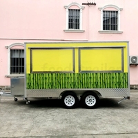 Bon Burger Machine à jus de canne à sucre Kiosque Chariot Food Trucks Foodtrailer Stall Shop Limonade Remorque Huile Pompe à engrenages Fibre de verre