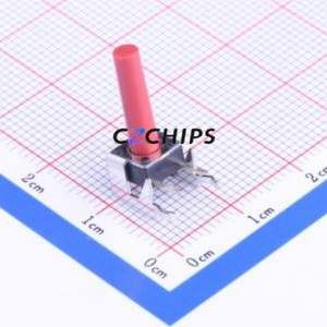 SKHHNKA010 Tactile Switch Through hole Component (THT) Switch Single Pole Single Throw Round Button Right Angle Insert 6.2mm - Product Image 1