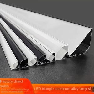 Nouvel article 45 degrés coin aluminium LED Steip canal 90*34mm noir ruban Led profil pour intérieur plafonnier 3m - Product Image 3