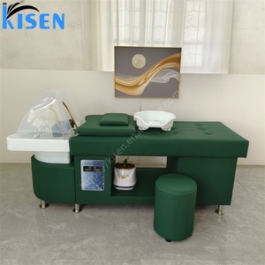 Sillón de Peluquería KISEN de Alta Calidad con Masaje Eléctrico Reclinable, Silla de Masaje para Lavado de Cabello, Cama de Masaje para Champú - Product Image 4