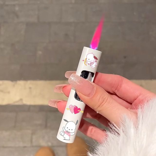 Customized Design Is Welcome Cartoon Pattern Lighter Windproof Kawaii Lighters Novelty Red Flame Gas Lighters