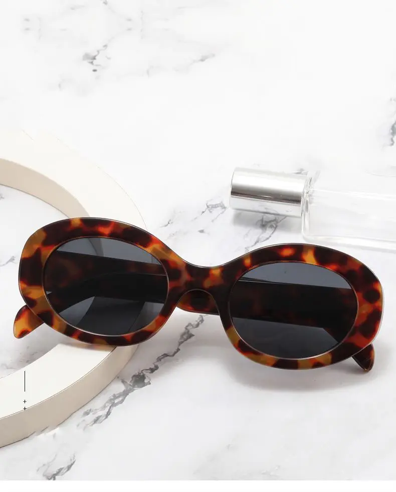 Fashionable New Oval Sunglasses Travel Personality Style Sunglasses