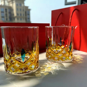 Copa de Vino Redonda de Cristal de Alta Calidad, 300 ml, Hecha a Mano, Estilo Antiguo, para Bar - Product Image 1