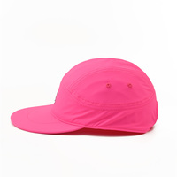 Casquettes Snapback à 5 Panneaux en Maille de Haute Qualité avec Logo Réfléchissant 3D et Bande Adhésive Magique pour Sports de Plein Air et Mode Estivale