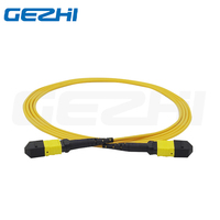 Kabel Patch Cord Fiber Optik MPO OS2 Single Mode untuk Pusat Data, Kabel Jumper Optik Kecepatan Tinggi
