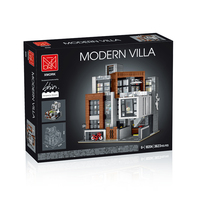 XMORK 10204 Blocs de construction de villa moderne MOC autorisés, maison modulaire Streetview avec éclairage, 3623 pièces, jouet d'assemblage et d'exposition