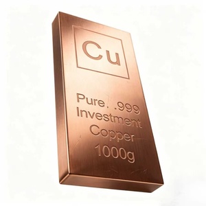 Barra de Cobre de Alta Pureza para Colección, 1000g, Barra de Cobre Antioxidante - Product Image 1