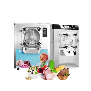 Горячая распродажа, Настольная маленькая машина для мороженого с твердым мороженым, 16-20 л/ч, автоматическая машина для мороженого с фруктами и молоком, для магазина десертов - Product Image 4