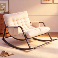 Canapé-lit inclinable à bascule en acier 2 places, chaise longue imperméable pour appartement, salon, mobilier moderne